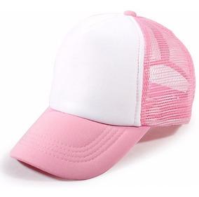 Gorra Trucker Adulto - Rosa Frente Blanco
