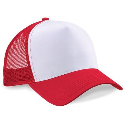 Gorra Trucker Adulto - Roja Frente Blanco