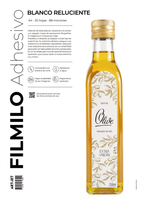 FILM BLANCO RELUCIENTE (CON ADHESIVO) x20hs