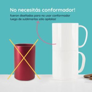 TAZA WORKAT BLANCA POLIMERO