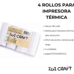 PAPEL IMPRESORA TERMICA FOTOGRAFICO x4