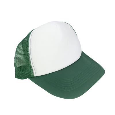 Gorra Trucker Adulto - Verde Botella Frente Blanco