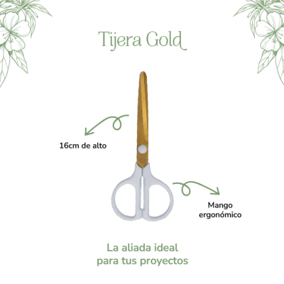 TIJERA GOLD MANGO BLANCO