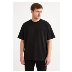 REMERA OVERSIZE 20.1 ALGODON PREMIUM NEGRA