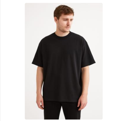 REMERA OVERSIZE 20.1 ALGODON PREMIUM NEGRA