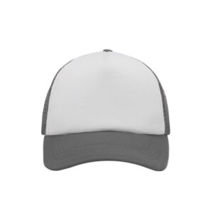 Gorra Trucker Adulto - Gris Topo Frente Blanco